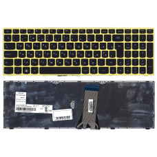 Клавиатура для ноутбука Lenovo IdeaPad G50-70 G50-30 черная с салатовой рамкой