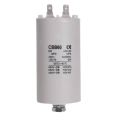 Конденсатор CBB60 10мкФ 450V (4 клеммы, крепление болтом) 304002