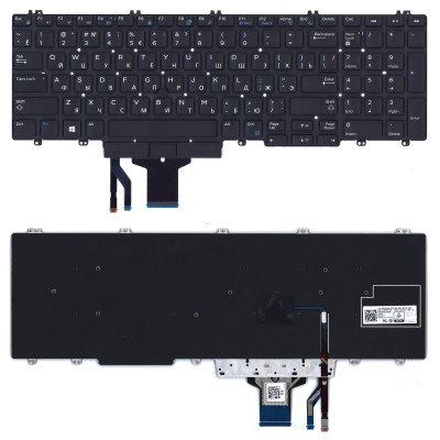 Клавиатура для ноутбука Dell Precision 7530 7730  черная без подсветки