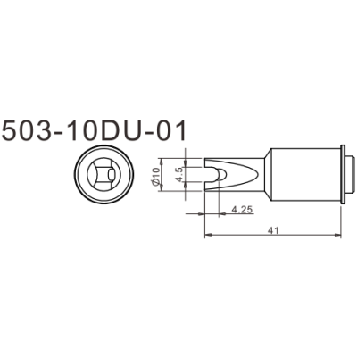 Жало для паяльника Quick 503-10DU-01