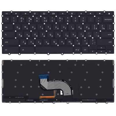 Клавиатура для ноутбука Asus Chromebook C302C C302CA черная с подсветкой