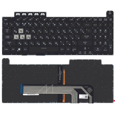Клавиатура для ноутбука Asus FX506 FX506U черная с подсветкой