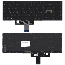 Клавиатура для ноутбука Asus S533F черная с подсветкой