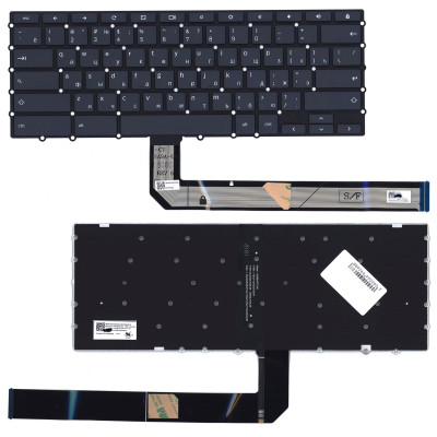 Клавиатура для ноутбука Lenovo Yoga Chromebook C630 черная с подсветкой