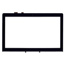 Сенсорное стекло (тачскрин) для Asus N550 Q550 Q501 черное с рамкой
