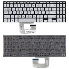 Клавиатура для ноутбука Asus  UX561UA Q505UA серебристая без рамки, с подсветкой