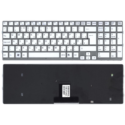 Клавиатура для ноутбука Sony Vaio VPC-EB белая без рамки
