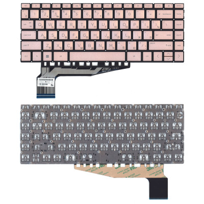 Клавиатура для ноутбука HP Pavilion Aero 13 золотистая с подсветкой