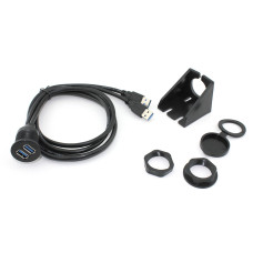 Кабель USB 3.0 двойной для монтажа на корпус 1 м влагозащищённый