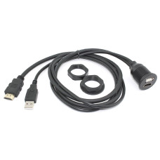 Кабель для монтажа на корпус USB + HDMI влагозащищённый