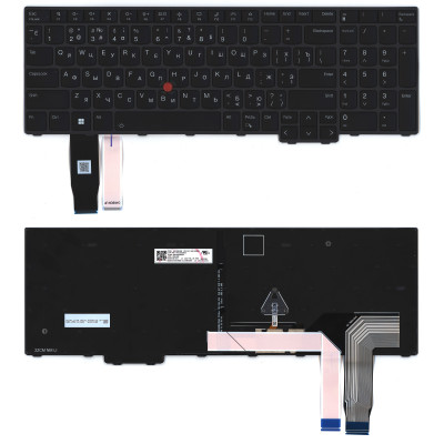 Клавиатура для ноутбука Lenovo Thinkpad P16s T16 gen1 черная