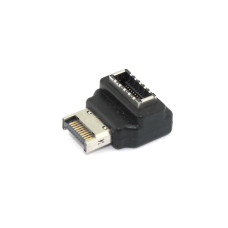 Переходник USB Type E мама-папа угловой