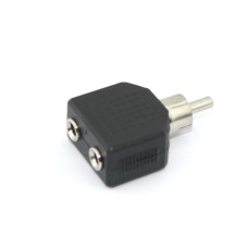 Разетвитель RCA (тюльпан) папа на 2 miniJack мама 1 канал