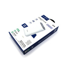 Внешний аккумулятор Powerbank HOCO Q1A Kraft QC3.0, PD20, USB-A 22.5W, 20000mAh, белый