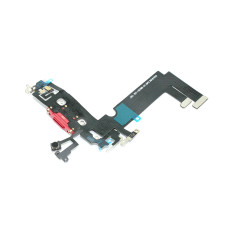 Шлейф с разъемом зарядки и микрофоном для Apple iPhone 12 Mini красный