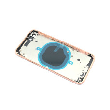Задняя крышка (корпус) в сборе с рамкой для Apple iPhone 8 розовая (Rose Gold)