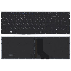 Клавиатура для ноутбука Acer Aspire 7 A717-72 черная с подсветкой