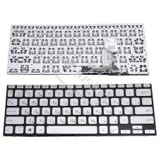Клавиатура для ноутбука Asus X420 серебристая