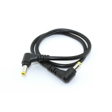 Кабель DC 5.5x2.5  18 AWG папа-папа 0,5 м с угловым штекером