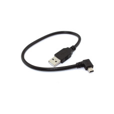 Кабель USB  Type A на Mini USB угол влево 0,25 м