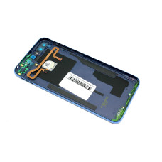 Задняя крышка для Honor 7C в сборе с сканером отпечатка пальца и стеклом камеры Service Pack синяя