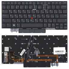 Клавиатура для ноутбука Lenovo ThinkPad X1 Yoga Gen 7 черная с подсветкой