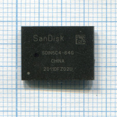 Микросхема EMMC NAND Flash Sandisk SDIN5C4 64GB Микросхема EMMC NAND Flash Sandisk SDIN5C4 64GB