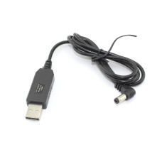 Кабель для зарядки USB-5.5*2.1*11 mm, 1m черный