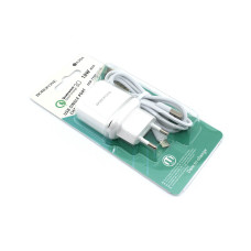 Блок питания (сетевой адаптер) BOROFONE BA36A High speed, USB-порт, с кабелем Type-C, белый Блок питания (сетевой адаптер) BOROFONE BA36A High speed, USB-порт, с кабелем Type-C, белый