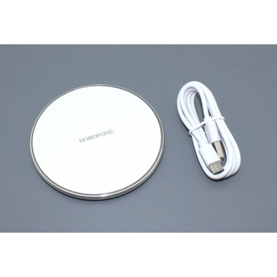 Беспроводная зарядка BOROFONE BQ3 Pro, 15W, серебро