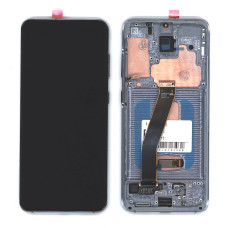 Дисплей (модуль) для Samsung Galaxy S20 SM-G980F в сборе с тачскрином и рамкой (OLED) голубой