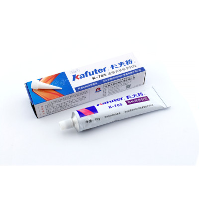 Клей-герметик силиконовый Kafuter K-705 прозрачный 45 грамм