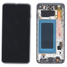 Дисплей (модуль) для Samsung Galaxy S10 SM-G973F в сборе с тачскрином и рамкой OLED черный