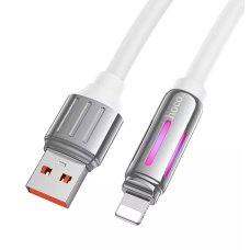 Кабель USB HOCO U136 Prize, USB - Lightning, 2.4А, 1.2м, белый