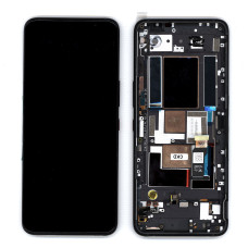 Дисплей для Asus ROG Phone 5s Pro ZS676KS черный с рамкой 90AI0091-R20020