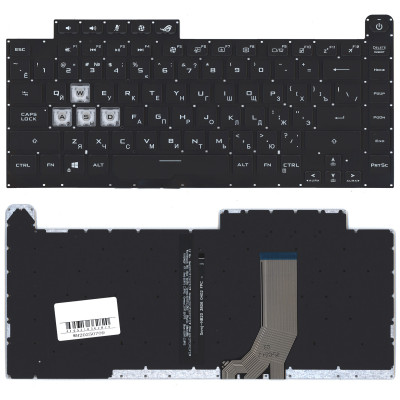 Клавиатура для ноутбука Asus ROG Strix G531G черная с подсветкой